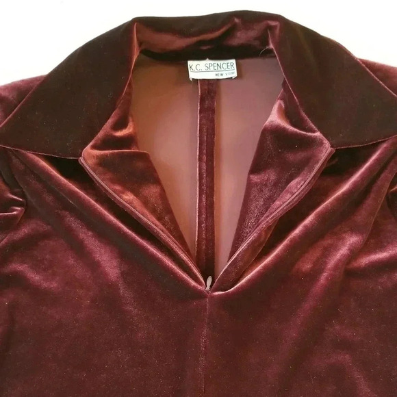 K.C. Spencer New York Velvet Dress size 8P - Picture 5 of 6